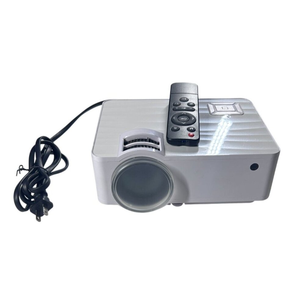 Topvision T6 LED Projector With Remote Control AC‎ 110-240V USB HDMI VGA Ports